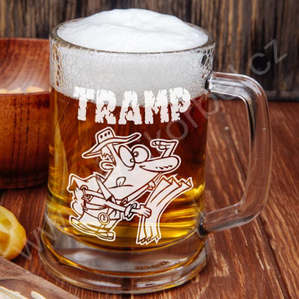 Originální sklenice na pivo pro Tramp