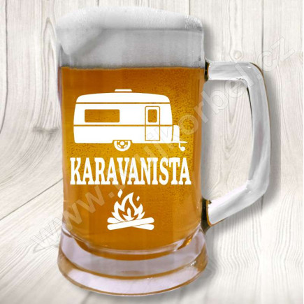 Originální půllitr na pivo pro Karavanistu