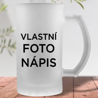 Půllitr s fotkou s matným povrhem