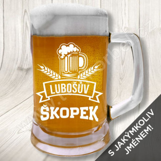 půllitr s motivem škopek