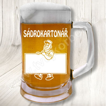Půllitr na pivo pro sádrokartonáře