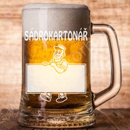 Půllitr na pivo pro sádrokartonáře