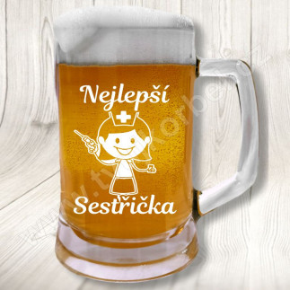Sklenice na pivo pro nejlepší zdravotní sestry
