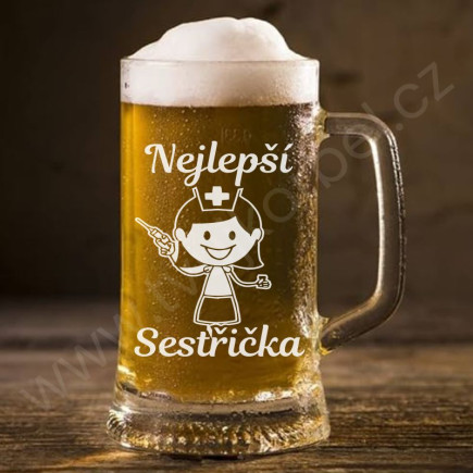 Sklenice na pivo pro nejlepší zdravotní sestry