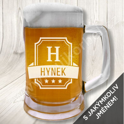Sklenice na pivo s jakýmkoliv jménem rámeček