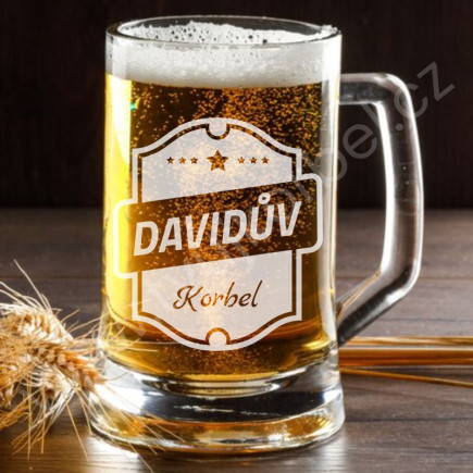 Půllitr se jménem blazon