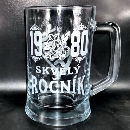 Sklenice na pivo k narozeninám