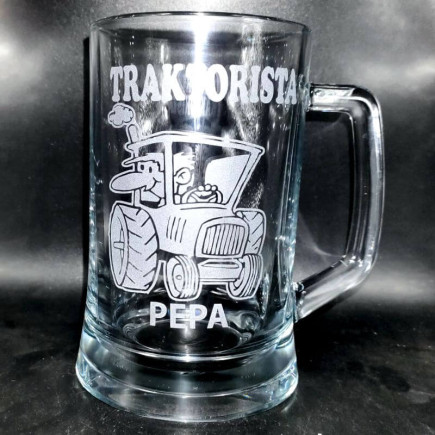 Půllitr na pivo pro traktoristu