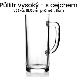 Půllitr vysoký s cejchem