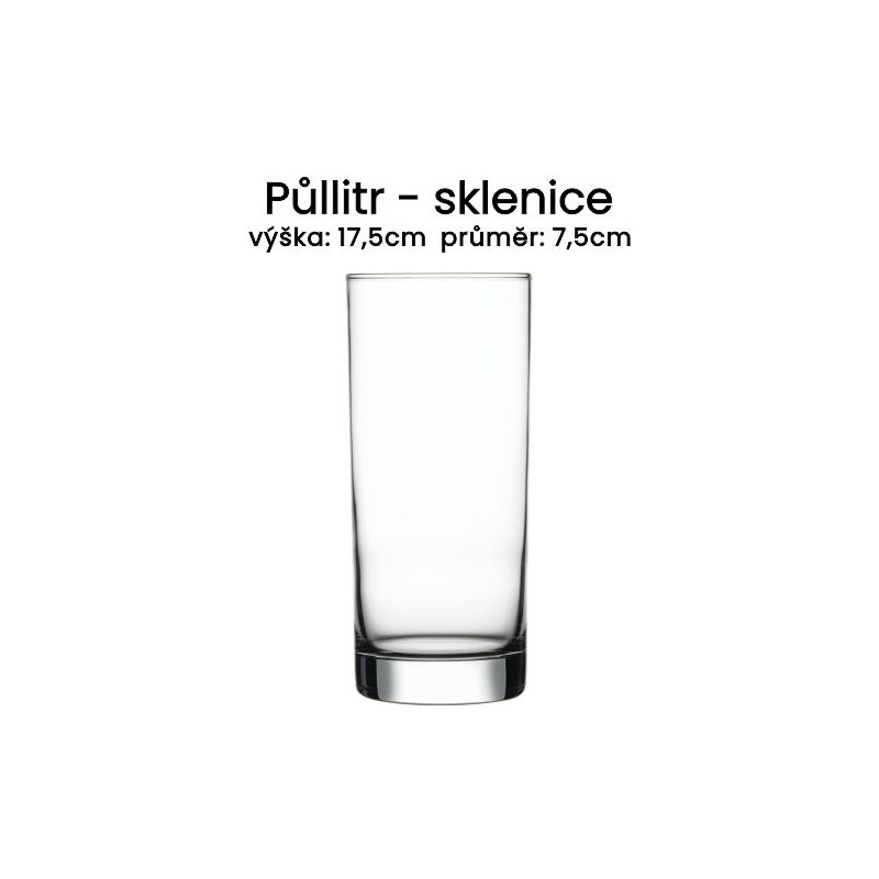 Sklenice na pivo půllitrová