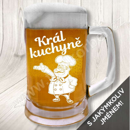 Sklenice na pivo pro kuchaře - Král kuchyně