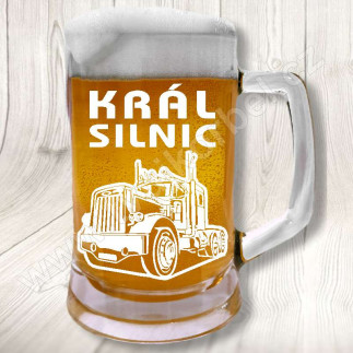 Půllitr na pivo pro kamioňáka - Král Silnic