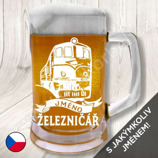 Půllitr železničář se jménem