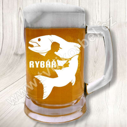 Krýgl na pivo - ryba a muž