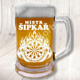 Půllitr s motivem pro šipkaře
