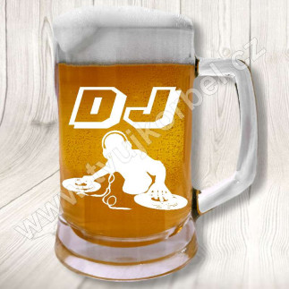 Pivní půllitr pro DJ diskjokeje