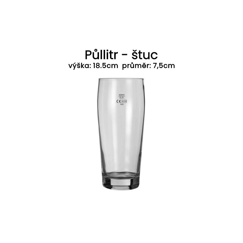 Půllitr štuc s cejchem Půllitr štuc s cejchem