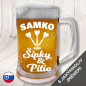 Půllitr pro šipkaře se šipkami a se jménem