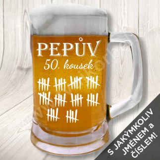 Půllitr na pivo Pepův 50. kousek