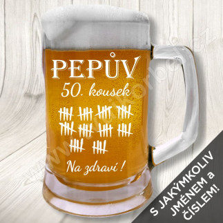 Půllitr Pepův 50. kousek - na zdraví!