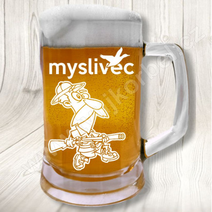 Myslivecký půllitr s vtipným motivem