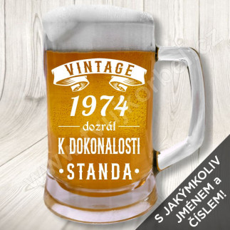 Půllitr s motivem vintage s jakýmkoliv jménem