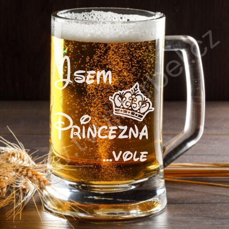 Půllitr s nápisem Jsem Princezna Vole