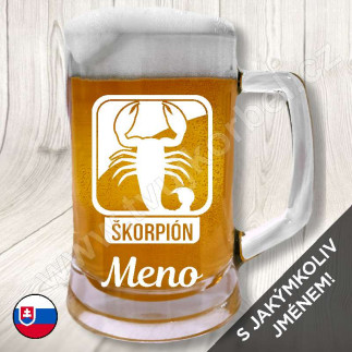 Půllitr s horoskopem škorpión