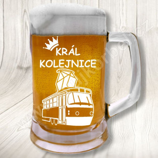 Půllitr na pivo pro tramvajáka - Král Kolejnice
