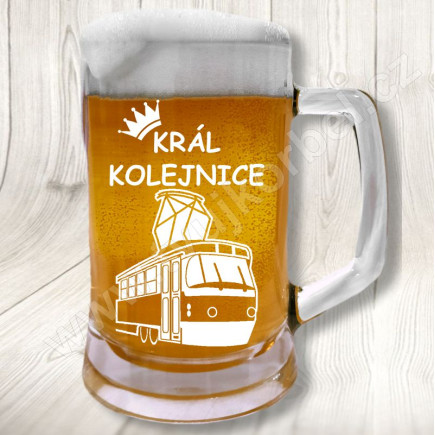 Půllitr na pivo pro tramvajáka - Král Kolejnice