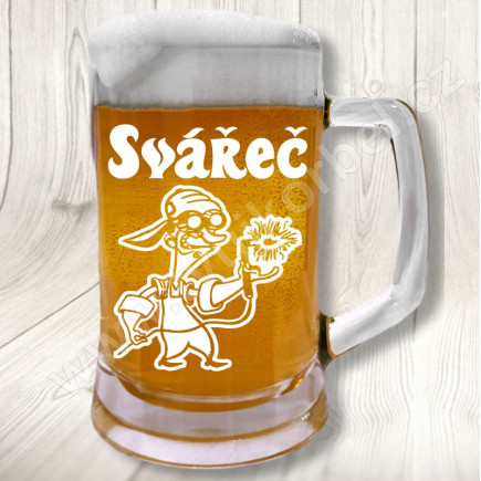Pivní půllitr pro svářeče