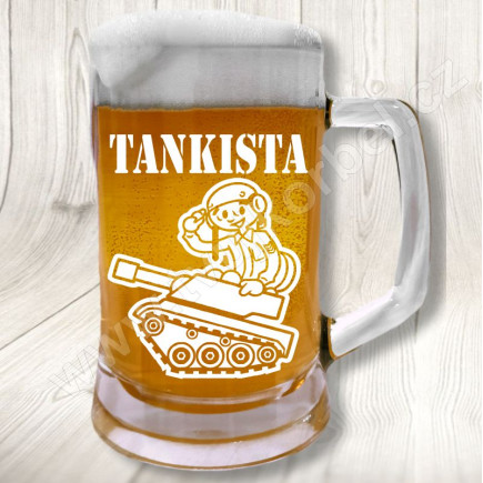 Pivní sklenice pro Tankistu