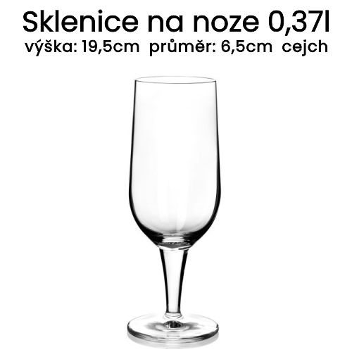Sklenice na stopce s cejchem